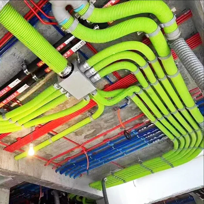 Large-diameter plastic threading corrugate tube PE/PP/PA nylon flame-retardant hose cable wire protection tube