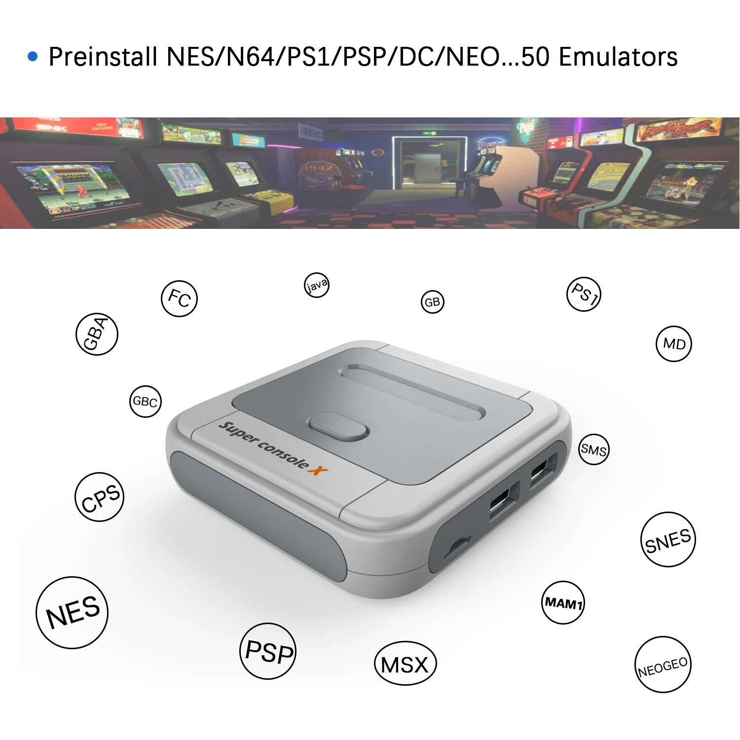  2020 Лидер продаж HD Ретро Мини ТВ Видео игровая консоль супер X Pro с приставкой для FC GB SNES DC MD