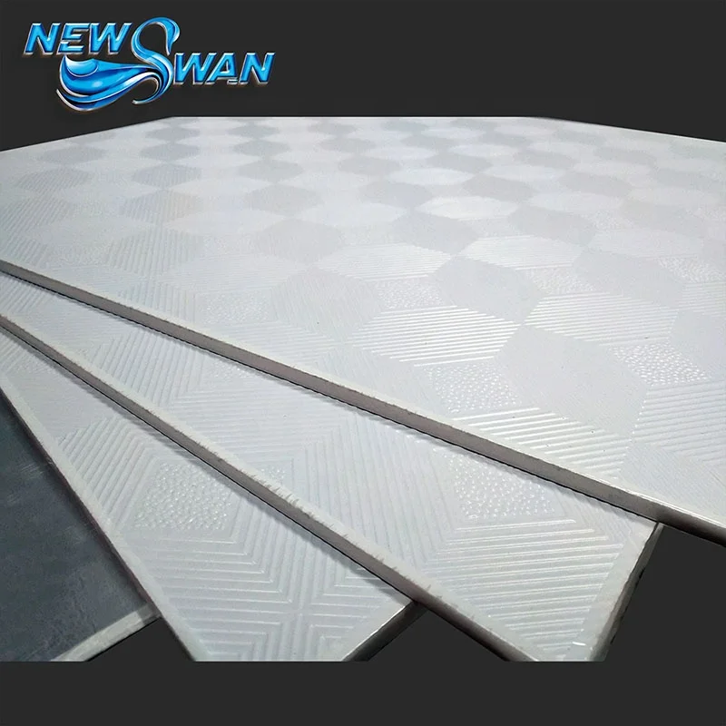 
60X60 Gypsum Ceiling / PVC Laminated Gypsum Ceiling Tiles 