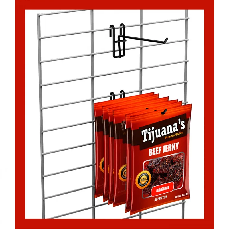 Spinner 4-Sided Metal Wire Grid Panel Trinkets Holder Rack Commercial Supermarket Metal Hanger Accessories Display Rack