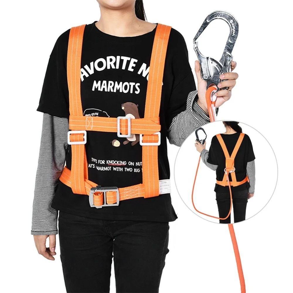 3/2Meter Adjustable Safety Belt Aerial Work Cleaning External Wall Rescue Protection Safety Rope Outdoor Climbing Safety Harness