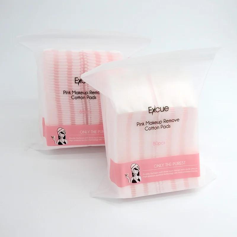 Wholesale hot sale Custom design High Absorbency Disposable 5x6CM Cosmetic Cotton Pads