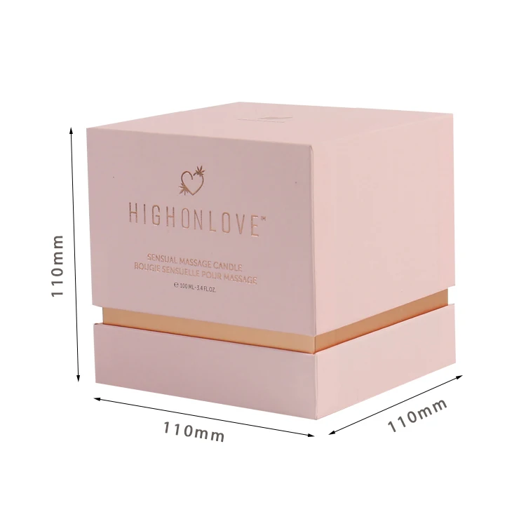 private label luxury rigid cardboard packaging scented candle glass jar with lid and gift box with eva insert