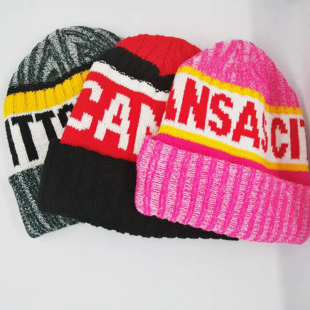 Custom Thick Warm Hat Knit Beanie Hats Custom Acrylic Winter Beanies