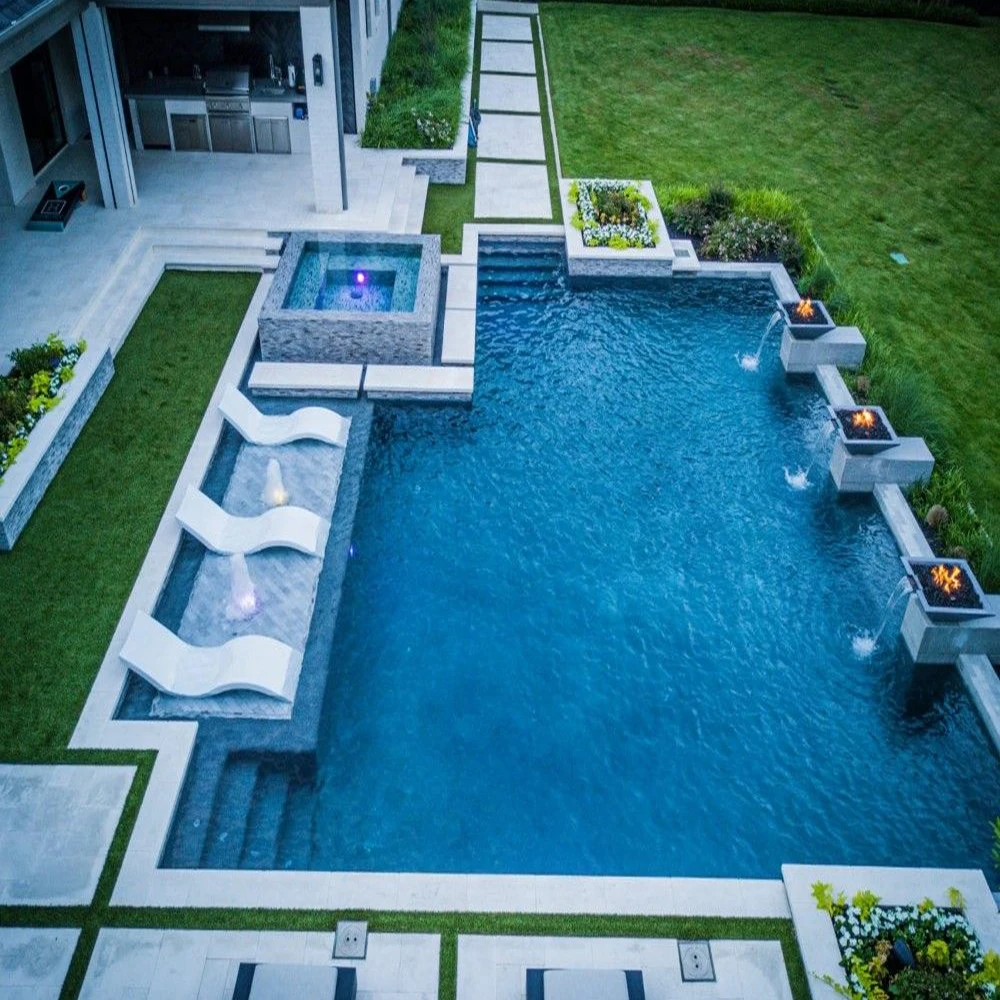 Enjoy the perfect pool experience with customized fiberglass swimming pools built for outdoor luxury swimming pool