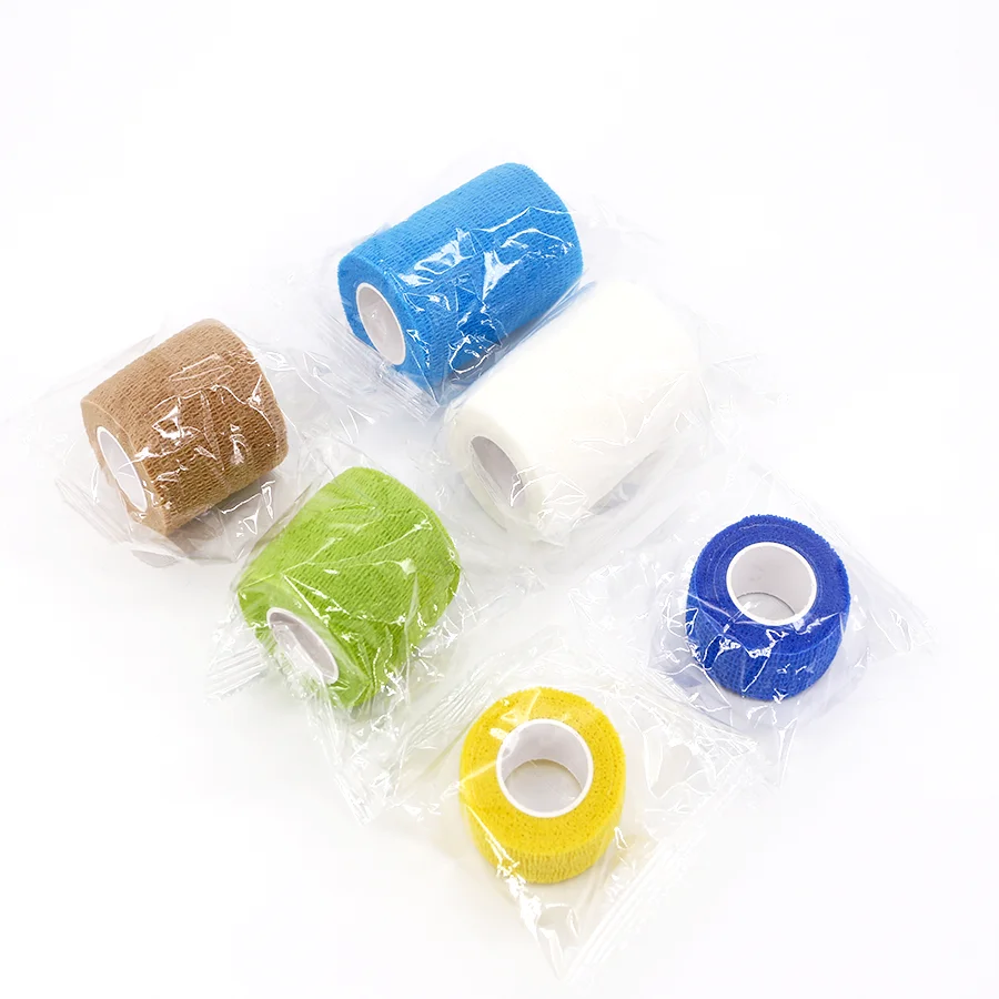 All Colors Non Woven Elastic Cohesive Bandage Self-Adhesive Pet Bandage