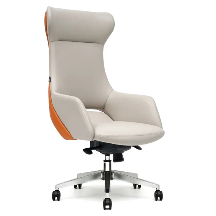 Advanced Color Matching Office Manager Chair Lady Boss Chair For Home Office Ergonomic Leather Office Chair