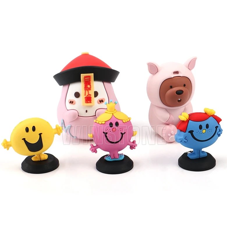 3D PVC Figures Cute Paper Weight Decorative Custom Promotional Soft PVC Figures Blind Box Selling