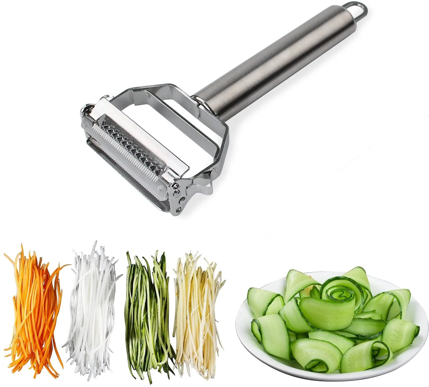 Custom Kitchen Gadgets 2021 Multifunctional Stainless Steel Fruit Potato Peeler Julienne Peeler Vegetable Peeler
