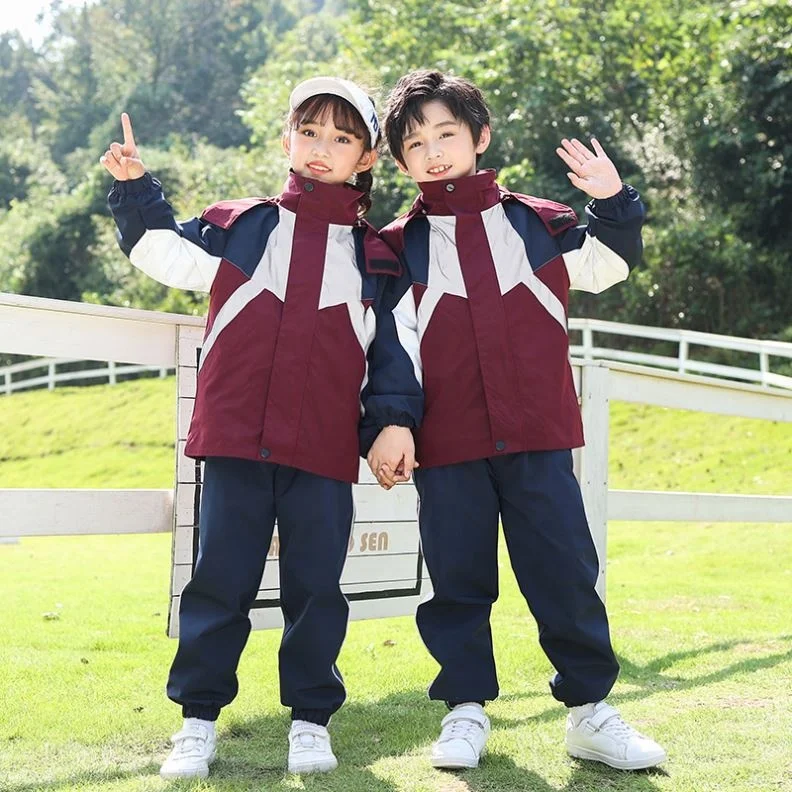 Woven Child Dress School Uniform Primary/Middle School Uniform Suit Sweater Vest Design School Uniform For Spring And Autumn