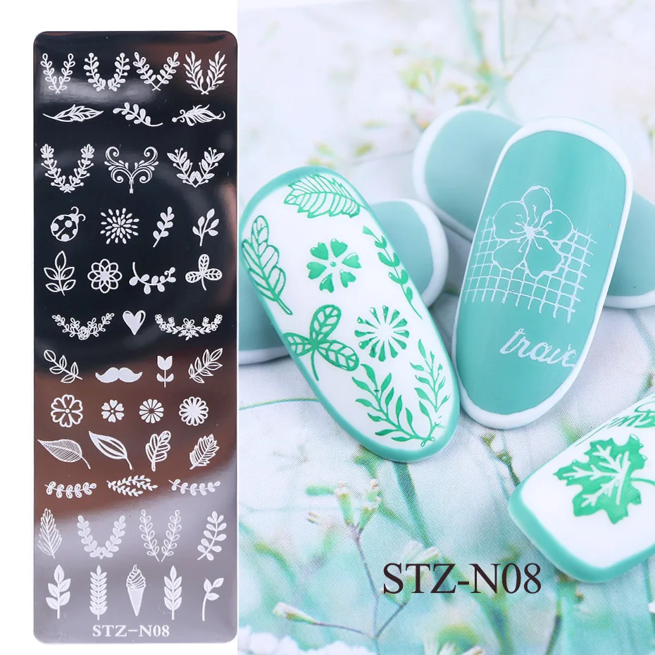 Wholesale Nail Tool Leaf Flower Animal Pattern Stainless Metal Nail Art Stamping Plates