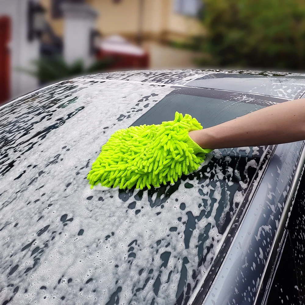 
Chenille Car Wash Cleaning Glove Lint-Free Car Wash Mitts Scratch-Free Car Wash Glove 