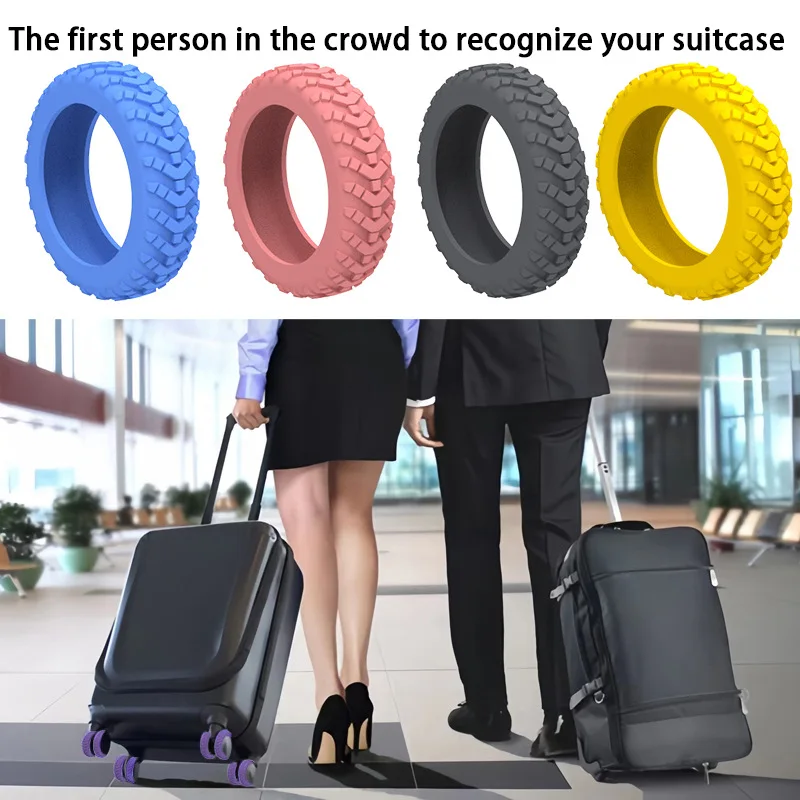 Silicone Luggage Wheels Cover Trolley Case Caster Cover Suitcase Wheel Replacement Color Protection Cover