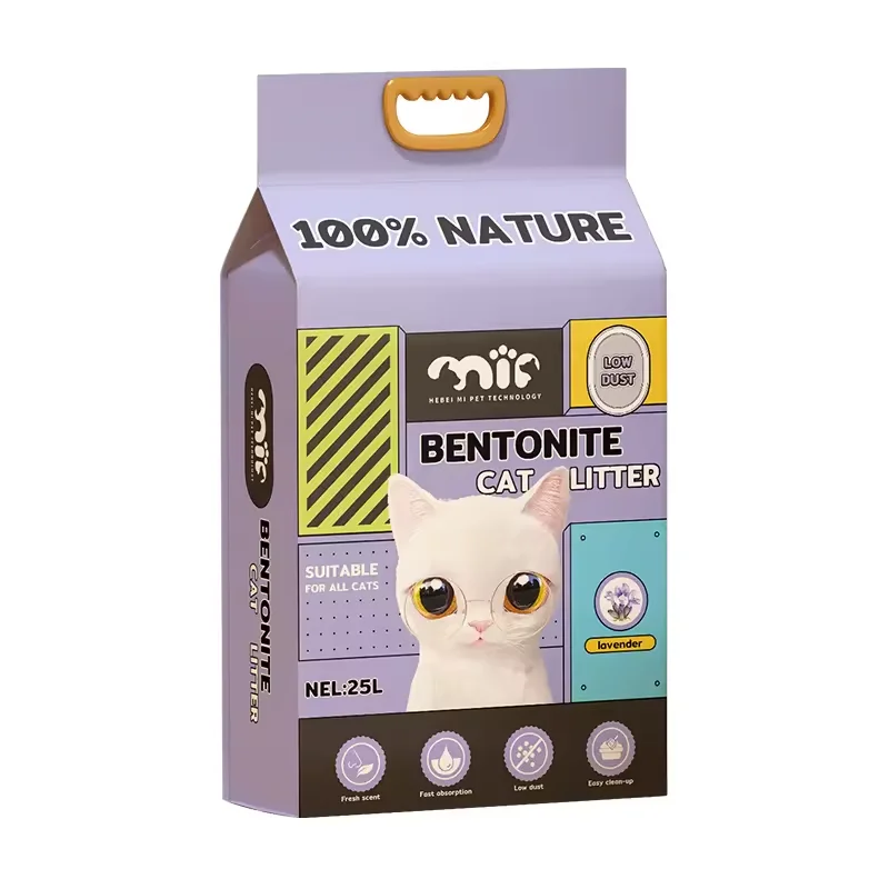 OEM BSCI Sand Cats Litter Wholesale Light Weight Scented Strong Clumping Easy to Scoop Dust-Free Bentonite Cat Litter