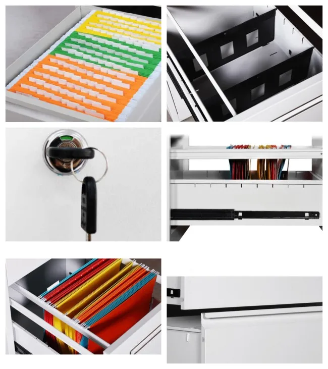 Drawer with lock card box file sheet iron office file A4FC hanging storage cabinet