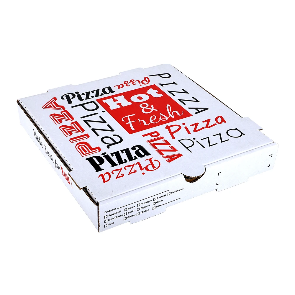 bulk white plain pizza box