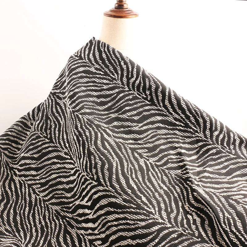 Zebra printed furniture home textile footwear sofa yarn dyed jacquard fabric for bags