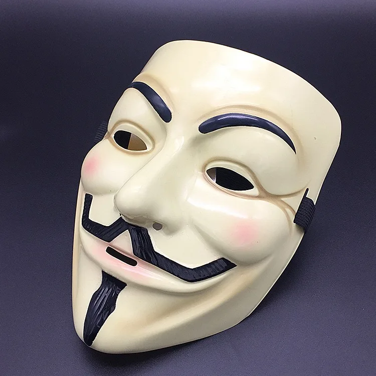 Halloween colored V for Vendetta Guy Fawkes Face Mask for Carnival Costume Party Props  Mask