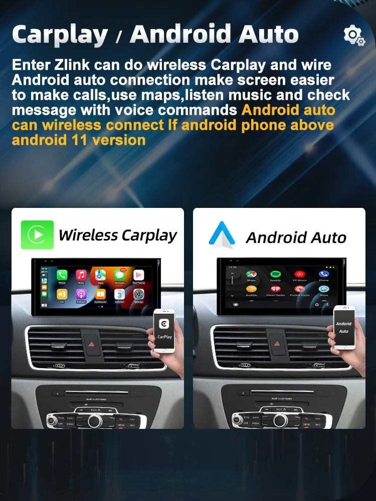 Android 11 System Car Multimedia player For Audi Q3 2013-2019 WIFI 4G SIM BT IPS Touch Screen Google GPS Navi Stereo Carplay