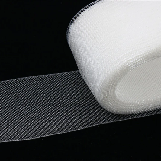 
8cm 20Yards Flat Stiff Plain Hard crinoline Horsehair Crinolines Braid For Women Hat DIY Interlining Sewing 