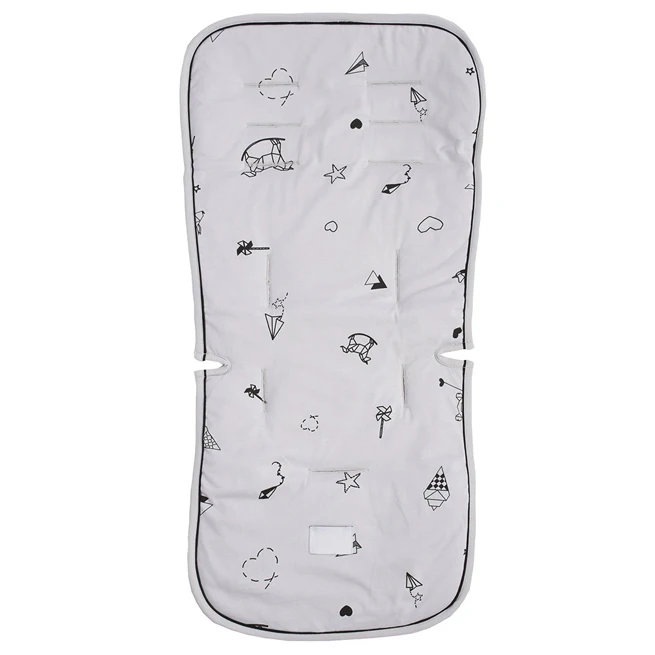 Factory Price Reversible Pure Cotton Universal Baby Seat Liner for Stroller Car Seat