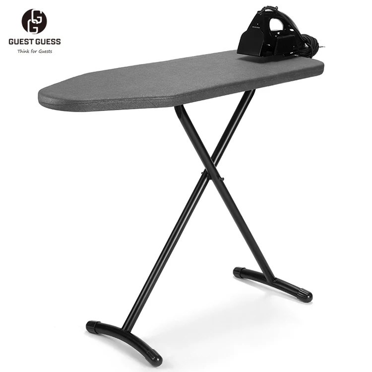 Customized Wholesale Steel Structure Adjustable Height Lightweight 4.5kg Compact Foldable Ironing Board With Iron Holder