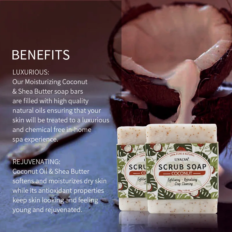 Private Label Custom Cleaning Exfoliating Revitalizing Whitening Organic Coconut Oil Handmade Soaps Deep Soap Handmade Soap