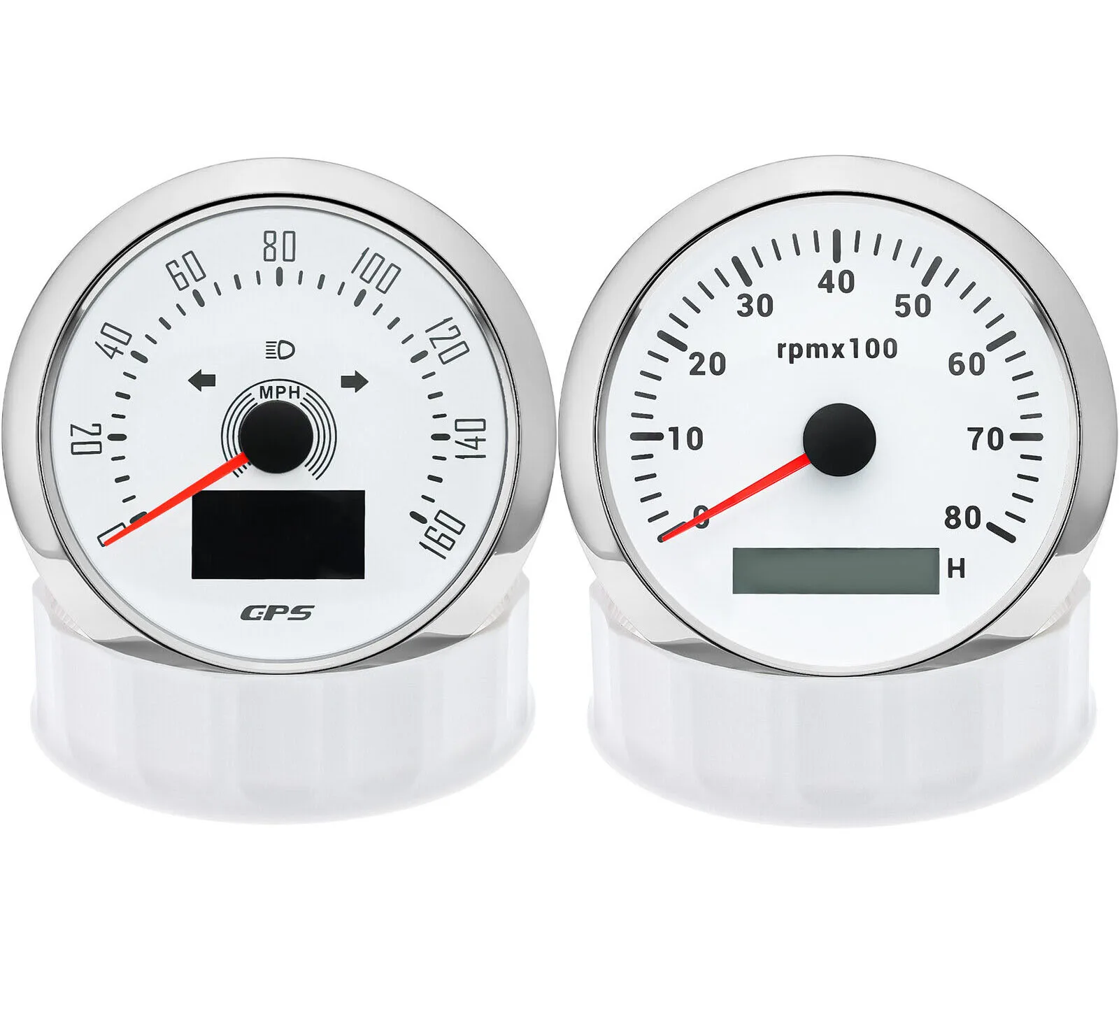 85MM GPS Speedometer 160MPH&85mm Tachometer 8000RPM Gaugefor Boat Car Truck ATV