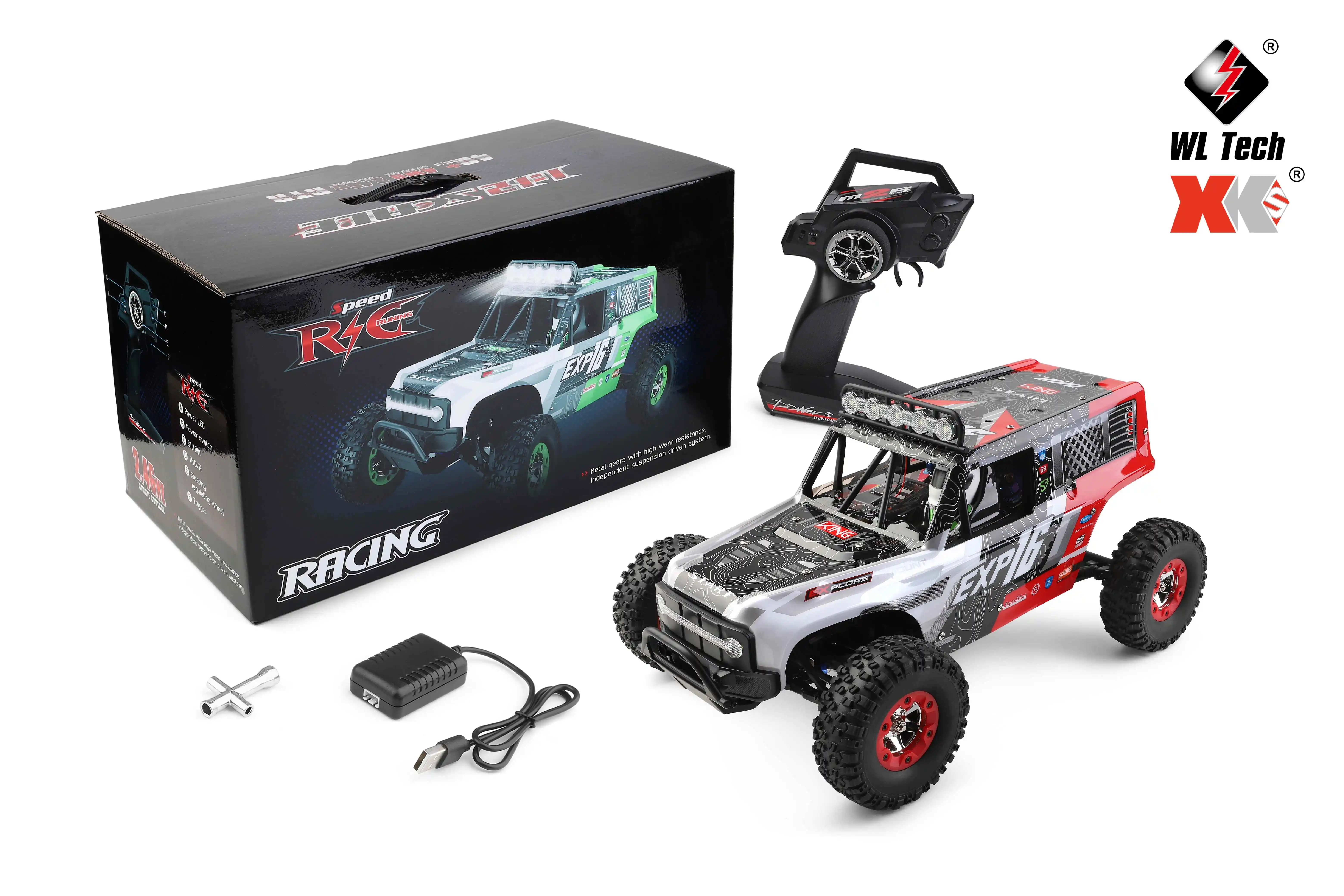 Cool Model  WLtoys 124006 RC Car 2.4Ghz 4WD 40km/h High Speed RC Car 1/12 Scale Rock Crawler for Kids Birthday Gifts
