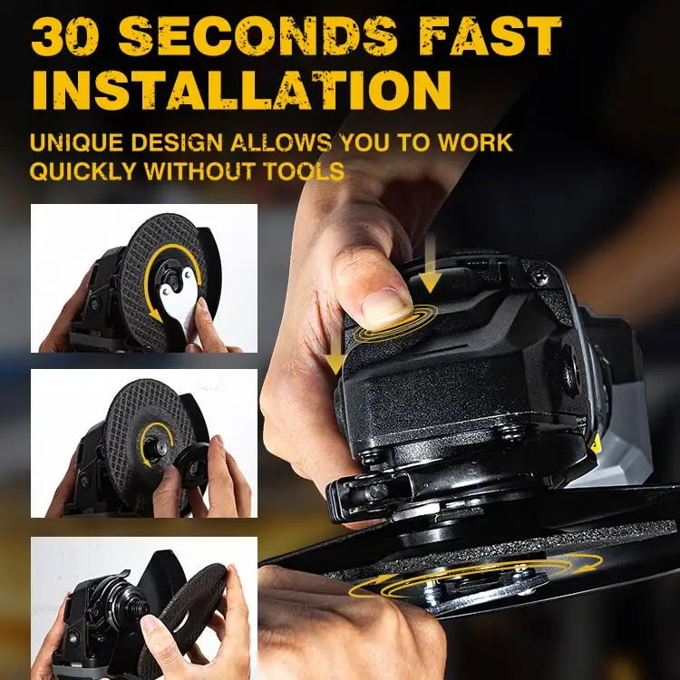 20V Cordless grinder Variable Speed Angle Grinder for Granite Concrete Floor Countertop Polishing Grinding