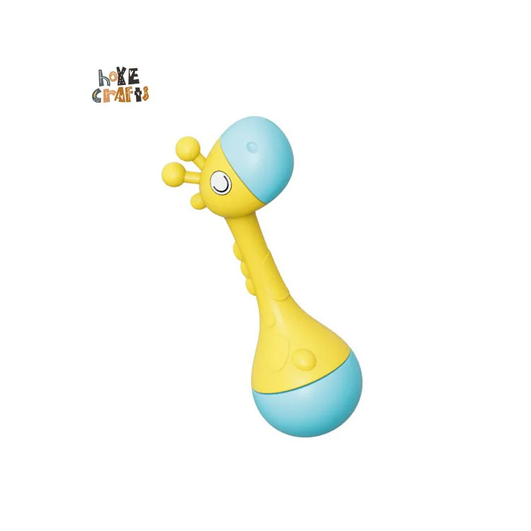 Baby shaking Rattle Toy sound hearing teething plastic cartoon giraffe Maracas sand hammer toy