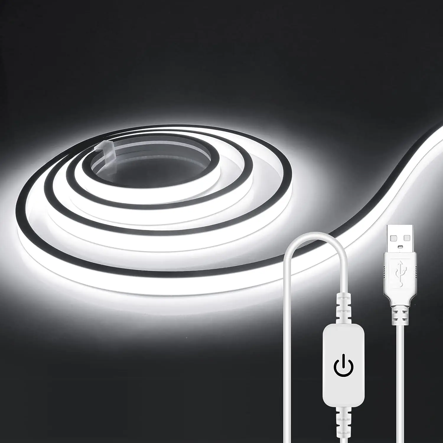 5V USB Neon led lights flexible soft strip IP67 3000k 6000k silicone neon strip 1m 2m 3m rgb neon strip light