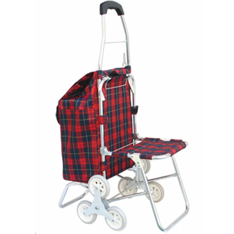 
Stair-climbing Shopping Small Luggage Hand-drawn Folding Trailer Home Portable Grocery Wheeled Trolley Cart Plastic 