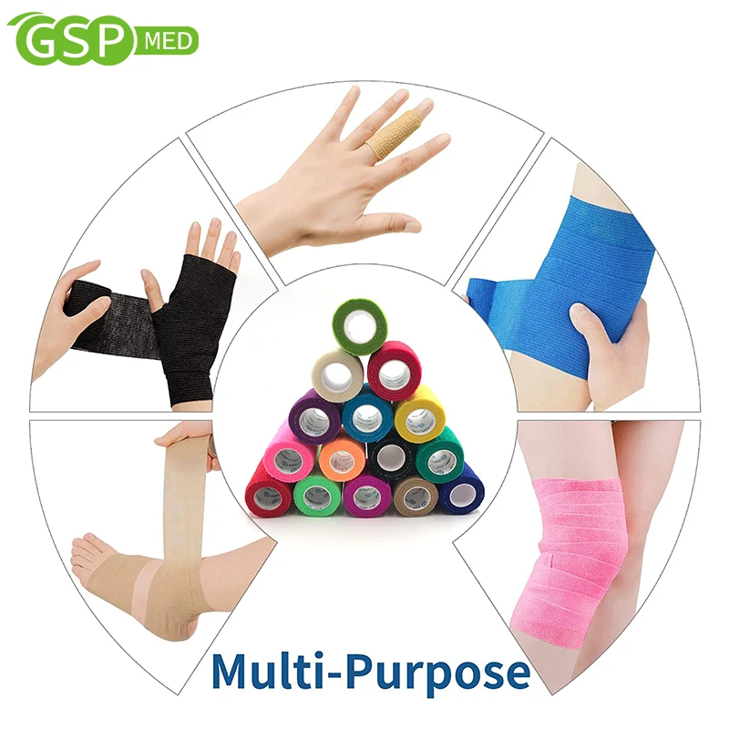 Custom Cohesive Wrap Dressing/self cohesion Adhesive Bandages adhesion bandages elastic  Wrap
