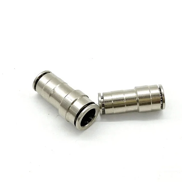 8mm to 6mm metal PG reduce air Quick Connect Push Lock Pneumatic Tube fitting