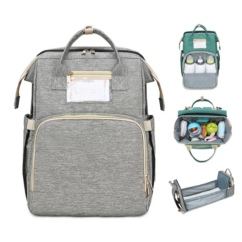 
Ship from US warehouse Wholesale Travel Mommy Baby Changing Bag Backpack Luxury Expandable Diaper Bag Bed Bassinet Bags 