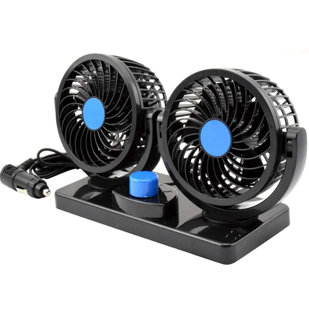 4inch/108mm DC 12V 6.5W Vehicle Blower In Car Revolving Plastic Car Fan 360 degree
