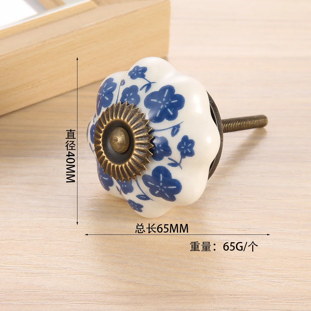 Ceramics Furniture Handles Hot Sale Style Drawer Pulls Antique Kitchen Vintage Knobs and Pulls Handles for Cabinets Handle