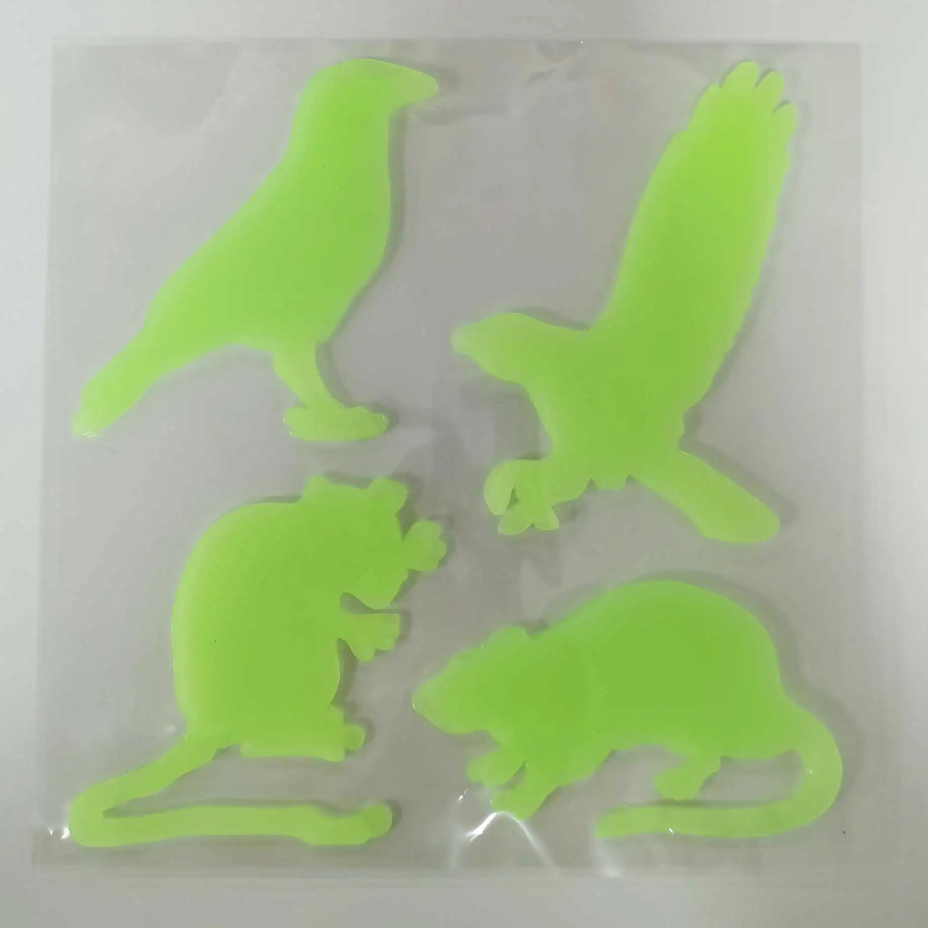 Halloween TPR Customized Window Clings decor stickers for glass window refrigerator door Glow Sticker Scary gel clings