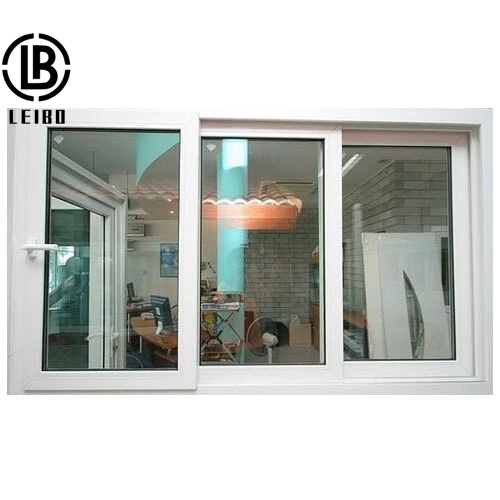 American Style Glass Sliding Door Conch Brand Profile Home Windows PVC / UPVC Sliding Windows
