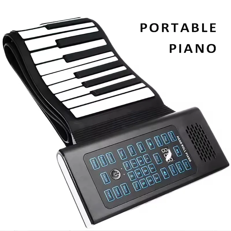 Beginner-friendly 88 Keys Electric Piano Keyboard Mini Midi Controller Electronic Organ Touch Roll Feature Musical Instruments