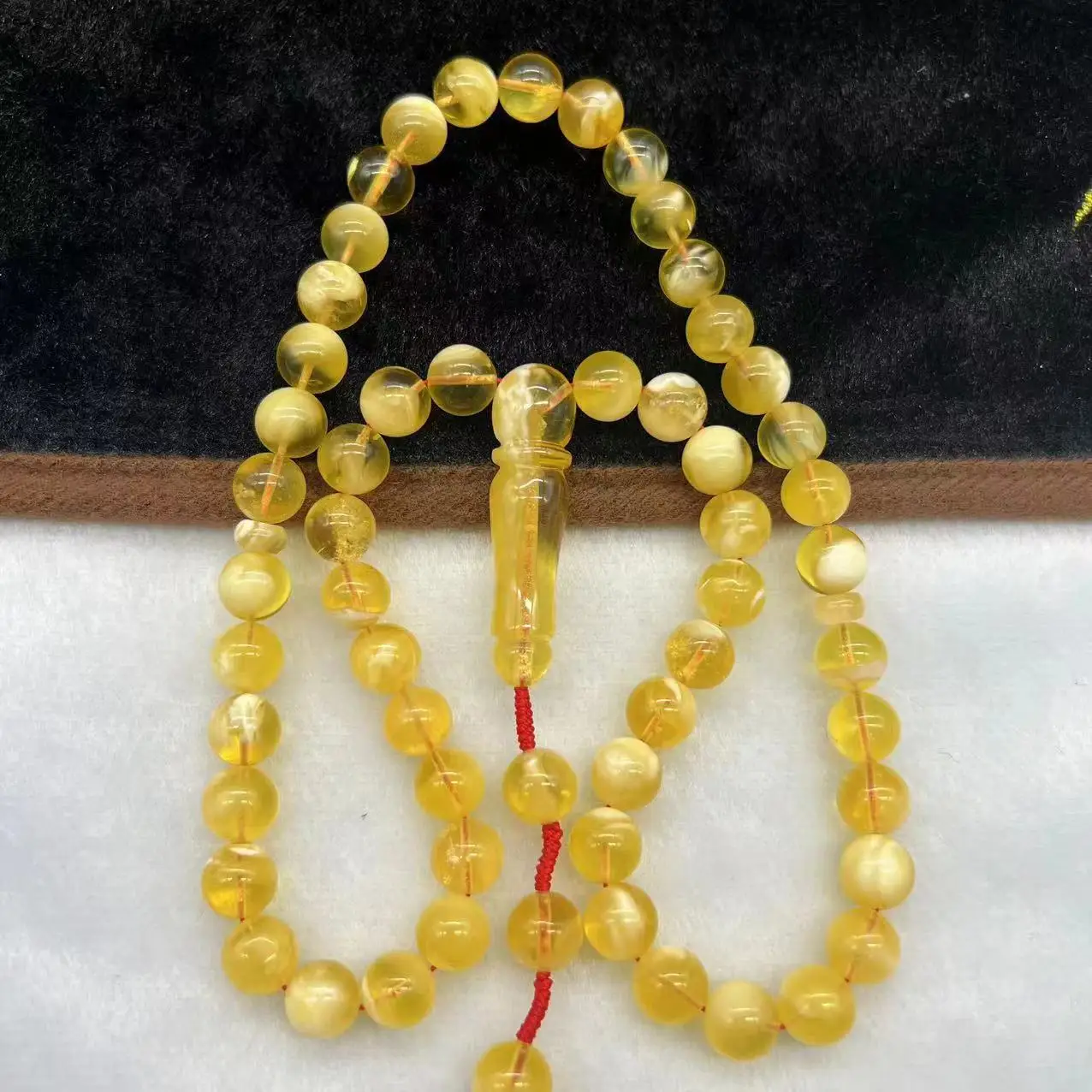 100% Natural Baltic Amber,classic islamic muslim prayer rosary,Spherical rosary,9mm 35grams