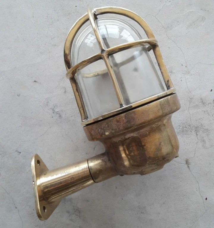 Antique Brass Items Marine Nautical ceiling decoration compass Light Bell Sextant From Ship