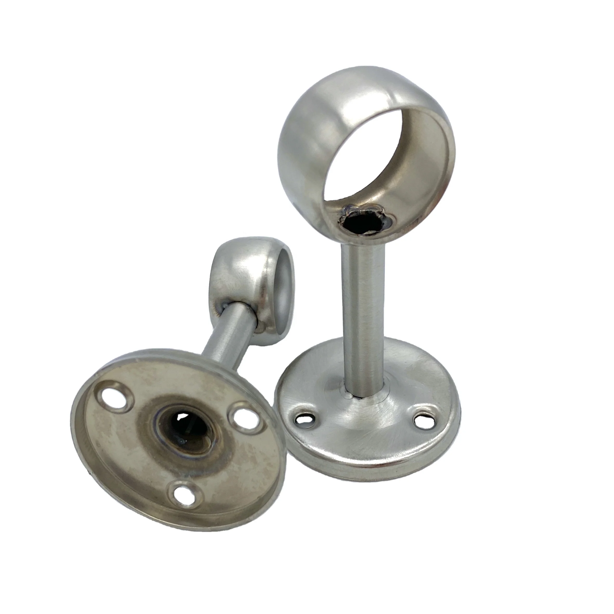 Bulk hollow shelf support rail rod end holder wardrobe rail supports