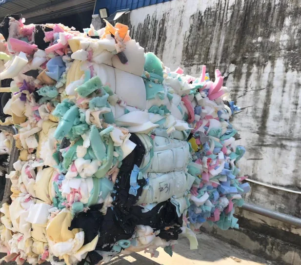 mixed color   PU  Foam Scraps  in bale with high quality and  cheap  price