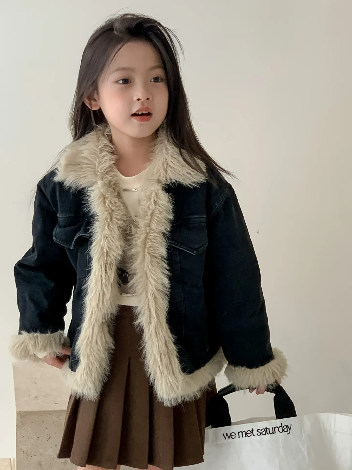 Winter Children Clothing thickened warm lamb Plush casual for Girls Long Sleeve Jacket Kids Girl Coats
