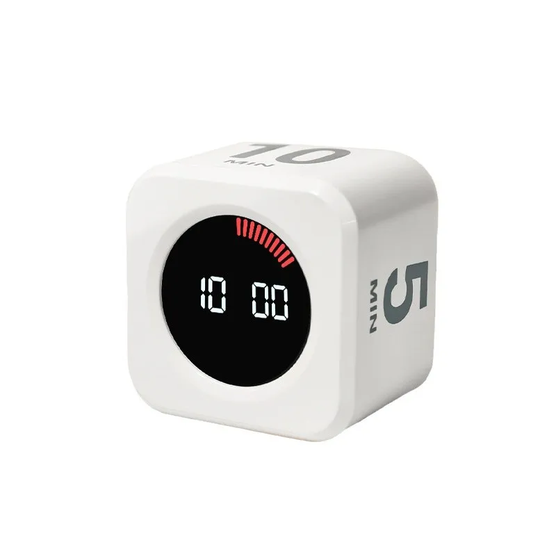 Visual Cube Timer 5/10/25/50 Minutes and Custom Countdown Productivity Timer Pause Silent Vibrate and Adjustable Sound Alarm