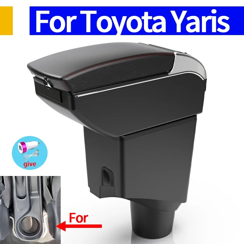 Подлокотник для Toyota Yaris коробка подлокотников гибридный автомобильный подлокотник центральный ящик хранения детали интерьера модернизации 2015-2023
