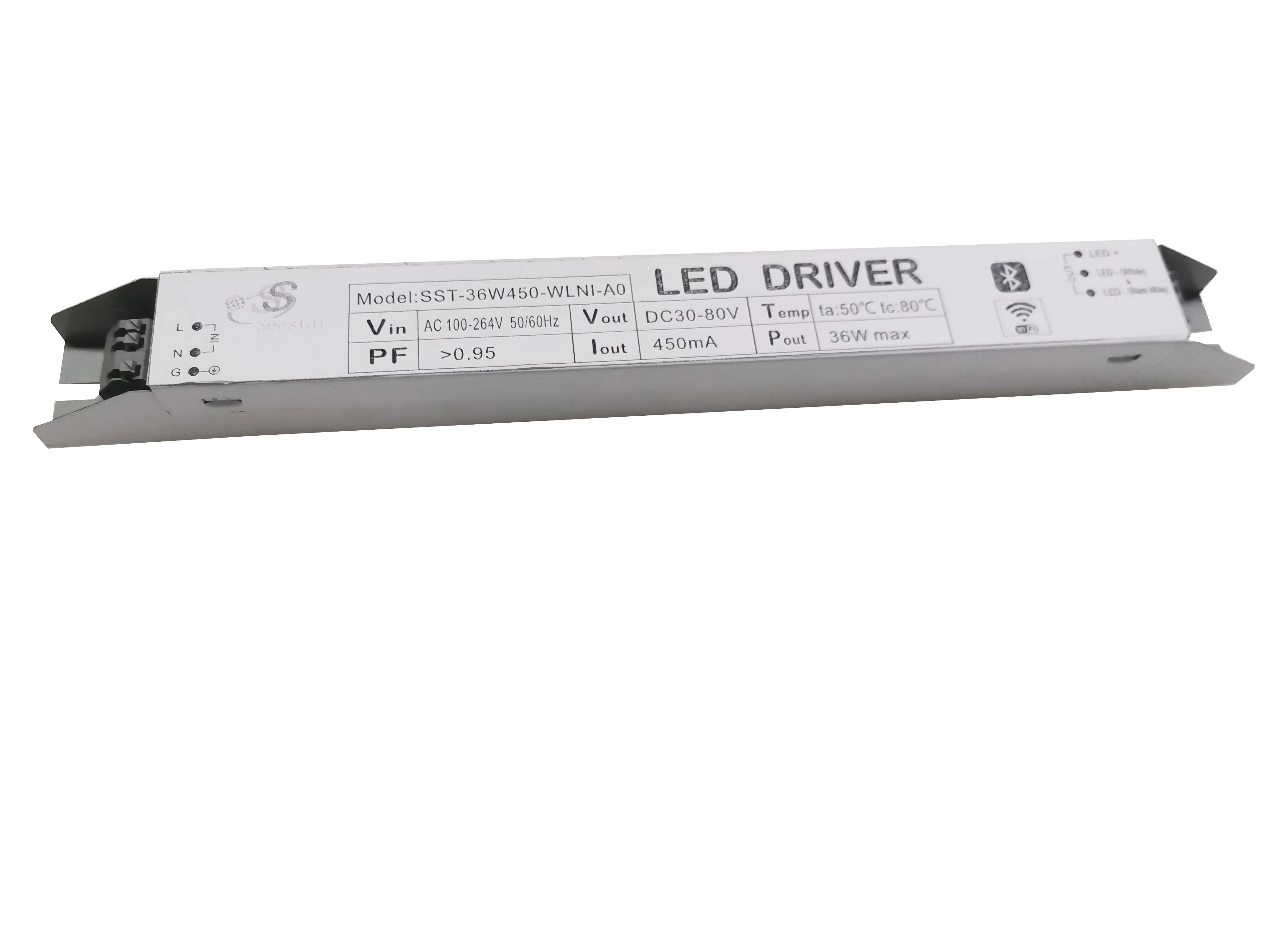 Seestar TUYA Wifi   36W 450 mA SST-36W450-WLNI-A0  AC 100-265V non  Isolated PF >0.95  led driver for the panel light