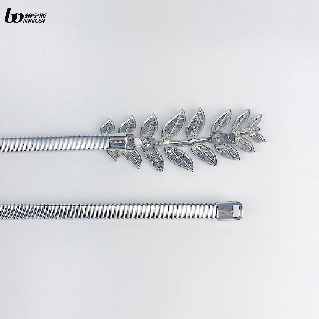 new design hot- selling leaf shape silver metal spring curtain hook for home, hotel